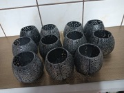 Orientalny lampion, ażurowy świecznik metalowy.