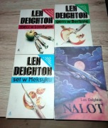 LEN DEIGHTON x 4 Nalot set w Meksyku gem w Berlinie mecz w Londynie 