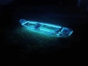 Kajak przeźroczysty dwuosobowy z oświetleniem LED