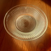 Szklany talerzyk 4 szt. PRL 11cm pod filiżankę