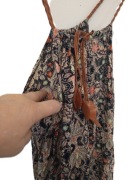 Kombinezon letni boho ramiączka kieszenie bawełna r S/M