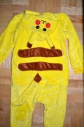 Pokemon Pikachu pluszowy strój przebranie piżama 7/8 Lat_ 122/128 cm