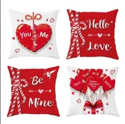Zestaw poszewek na poduszki walentynki serca 
