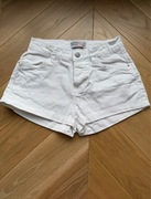 Białe krótkie spodenki bawełniane / White cotton shorts / House / XS