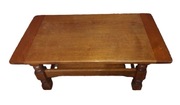 Dębowy stół kawowy z półką