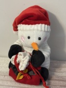 Maskotka Dan Dee Święty Bałwan Mikołaj z kolekcjonerską torebką na prezenty