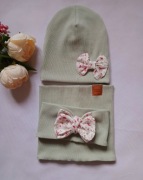 Czapka komin i opaska handmade 