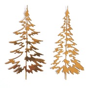 Scrapki Papierowe - Zestaw Choinki Drzewa złote 4 szt.