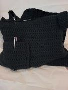 Torba, torebka robiona na szydełku. Rękodzieło