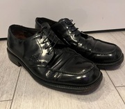 buty męskie skórzane czarne rozmiar 43 (IT 9) Hugo Boss – klasyczne 