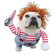 Kostium na Halloween dla psa śmieszne ubrania dla zwierząt, regulowane prze