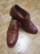 Buty pantofle męskie DUNE London brązowe skóra r. 45