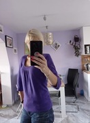 Fioletowy sweterek rękaw 3/4 40/42