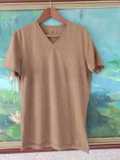 H&M koszulka  t-shirt bluzka bawełniana serek casual slim fit 