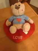 Pluszowy miś I LOVE YOU