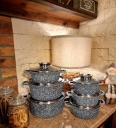 Garnki marmurowe 6 szt 