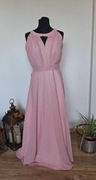 Piękna długa sukienka maxi pudrowy róż 40 na wesele imprezę bal różowa 