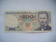 POLSKA Banknot 200 zł 1988 r. Jarosław Dąbrowski seria EP