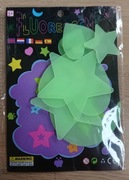 Gwiazdki serduszka fluorescencyjne świecące w ciemności