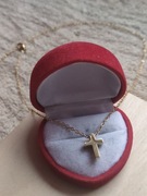 Piękny naszyjnik krzyż łańcuszek z krzyżem krzyżyk stal nierdzewna