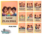 Plansze demonstracyjne przedszkole plan dnia rutyna plik PDF