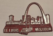 Magnes na lodówkę gumowy MISSOURI ST.LUIS USA Stany Zjednoczone Ameryki(2K)