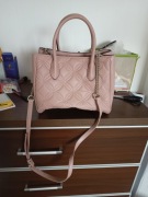 Torba damska mała torebka lila na ramię skóra eko