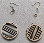 Kolczyki handmade baza decoupage kol40