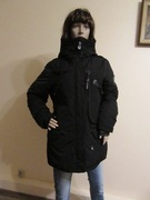 COMMME DES LOUPS czarna damska kurtka puchowa z systemem grzewczym _ M/L