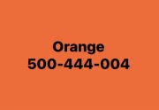 Złoty/Platynowy Numer 500-444-004 Orange prepaid