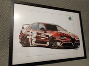 Alfa Romeo Giulia plakat wydruk prezent A2 60x42 cm