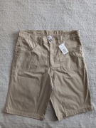 Nowe beżowe bawełniane krótkie spodenki szorty Camargue 50 ok. M L