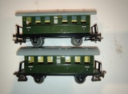 Set dwa oldskulowe dwuosiowe wagony osobowe Märklin Marklin H0 Metal!