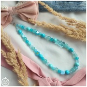 Zawieszka do telefonu z misiem, błękitna, brelok