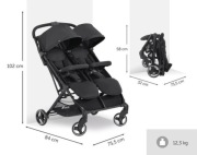 Wózek bliźniaczy Hauck Swift X Duo NOWY spacerówka dla bliźniaków składany