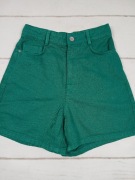 Szorty damskie ZARA 32 XS zielone wysoki stan eleganckie lato