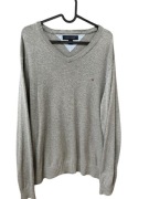 Sweter w serek męski szary Tommy Hilfiger