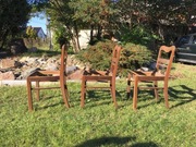 Krzesło dębowe Art Deco (w komplecie 3 sztuki)