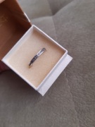 Pierścionek obrączka srebro 925 Ø 13 cyrkonie