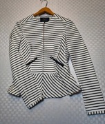 Zara żakiet marynarka z baskinką w paski 