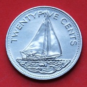 25  Centów 2005 r  -  Bahama  Żaglowiec      mennicza  !!!