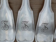 PRZEDWOJENNE SREBRZONE WIDELCE OBIADOWE MONOGRAM AUSTRIA 1934-1938r