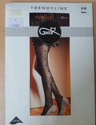 RAJSTOPY ZE WZOREM GATTA ROYALE TRENDYLINE 40 DEN,ROZMIAR  2-S, NERO