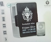 Scottsdale Mint 100 sztabek po 1g srebra