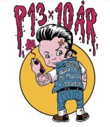 bawełniana koszulka z grafiką punkowego grafficiarza t-shirt  r. M 