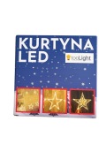 Kurtyna LED gwiazdki 92 LED 2m ciepłe światło 4500K  + PILOT
