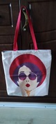 Torba shopper twarz kobieta 