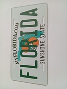 Zawieszka metalowa replika kopia tablica rejestracyjna Florida 31x15,5 cm