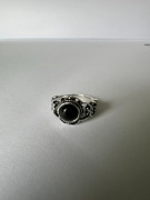 pierścionek srebrny ONYKS r 13 Indie unikat