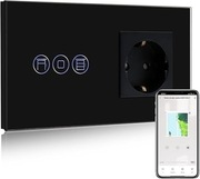 BSEED gniazdko z przełącznikiem rolet Alexa.